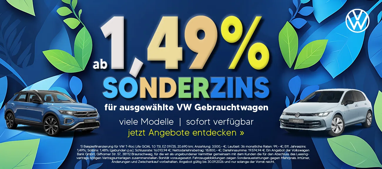 VW 1,49% Sonderzins